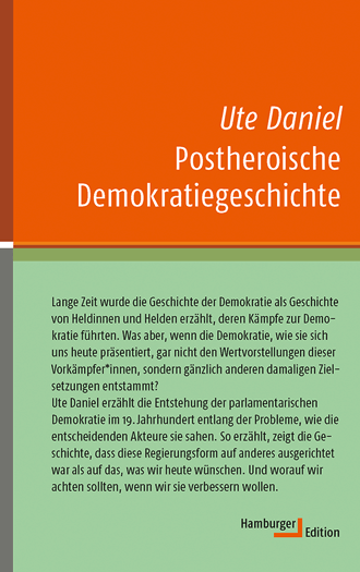 Cover Daniel, Postheroische Demokratiegeschichte